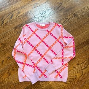 New without tags Pink chain link sweater.